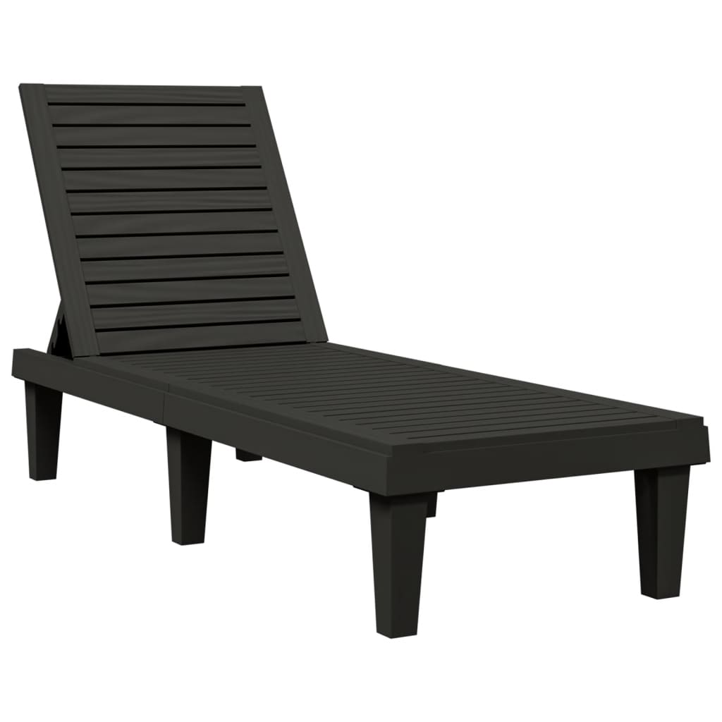 Sun Loungers 2 Pcs 155X58X83 Cm Polypropylene
