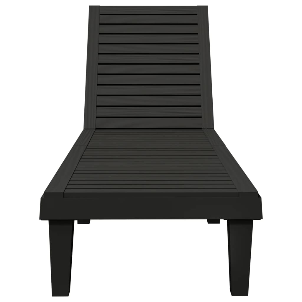 Sun Loungers 2 Pcs 155X58X83 Cm Polypropylene