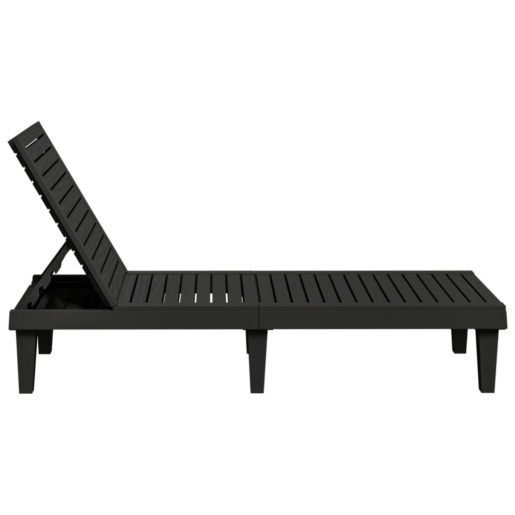 Sun Loungers 2 Pcs 155X58X83 Cm Polypropylene