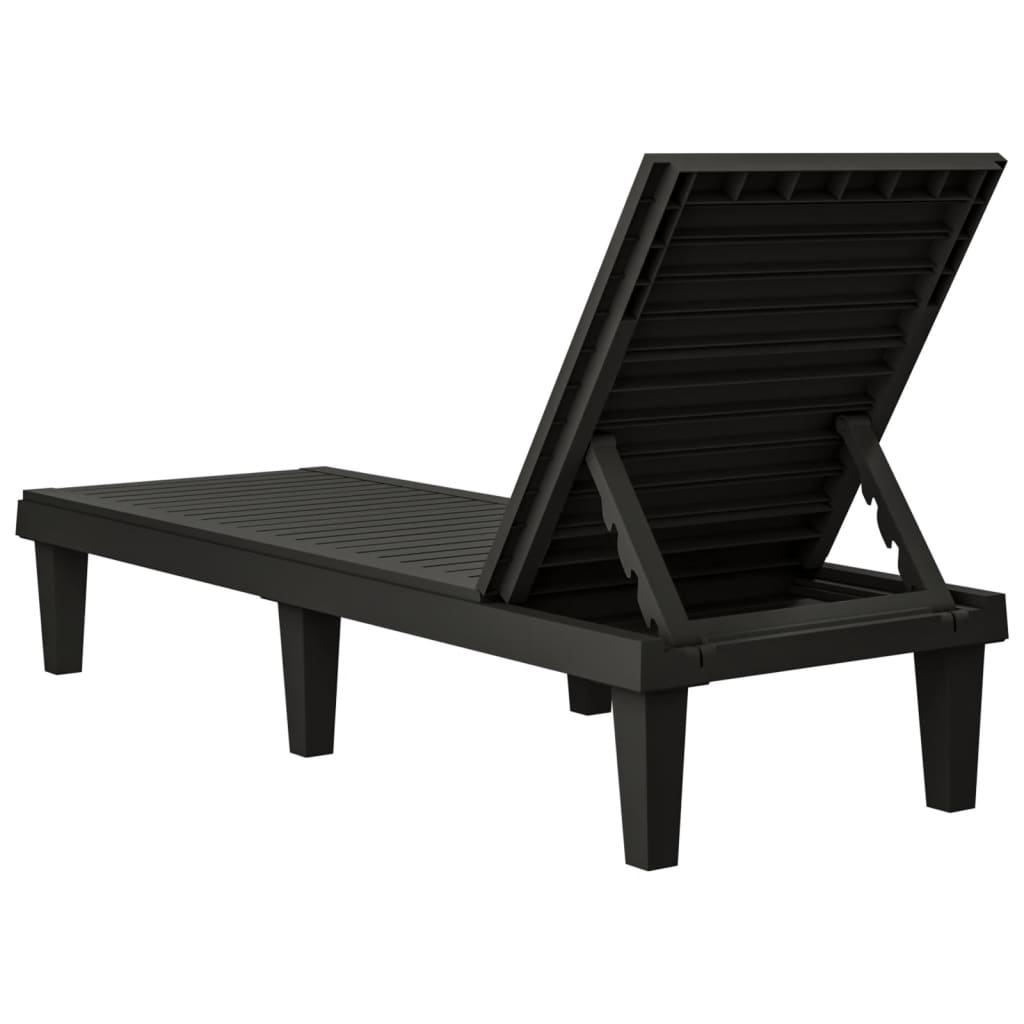Sun Loungers 2 Pcs 155X58X83 Cm Polypropylene