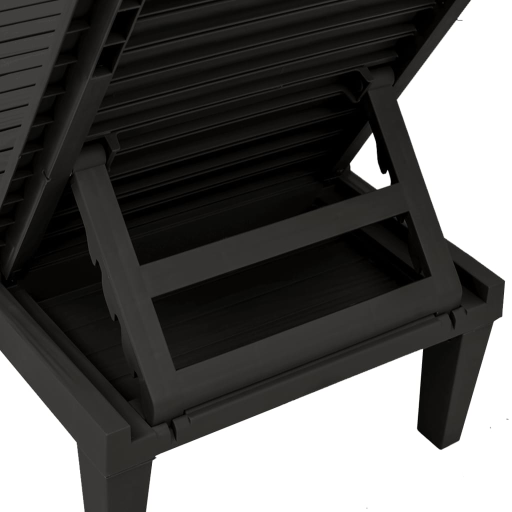 Sun Loungers 2 Pcs 155X58X83 Cm Polypropylene
