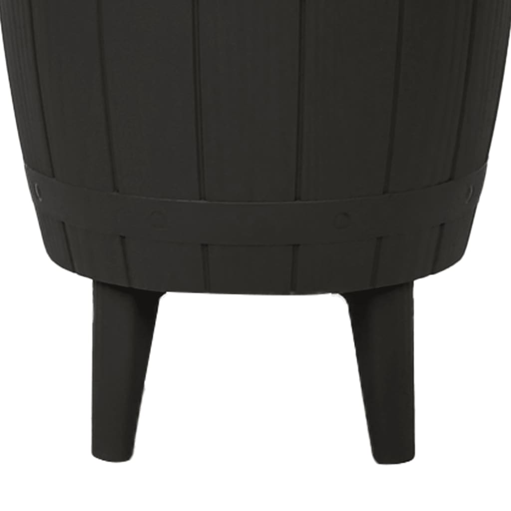 Outdoor Table 3-In-1 Ice Cooler Polypropylene Black Light Brown Waterproof Black