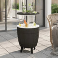 Outdoor Table 3-In-1 Ice Cooler Polypropylene black light brown Waterproof