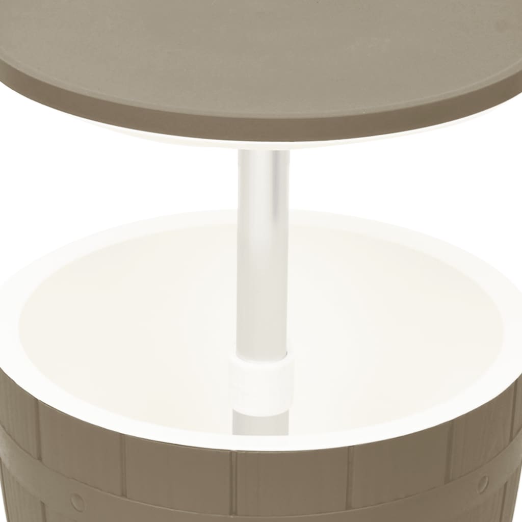 Outdoor Table 3-In-1 Ice Cooler Polypropylene black light brown Waterproof