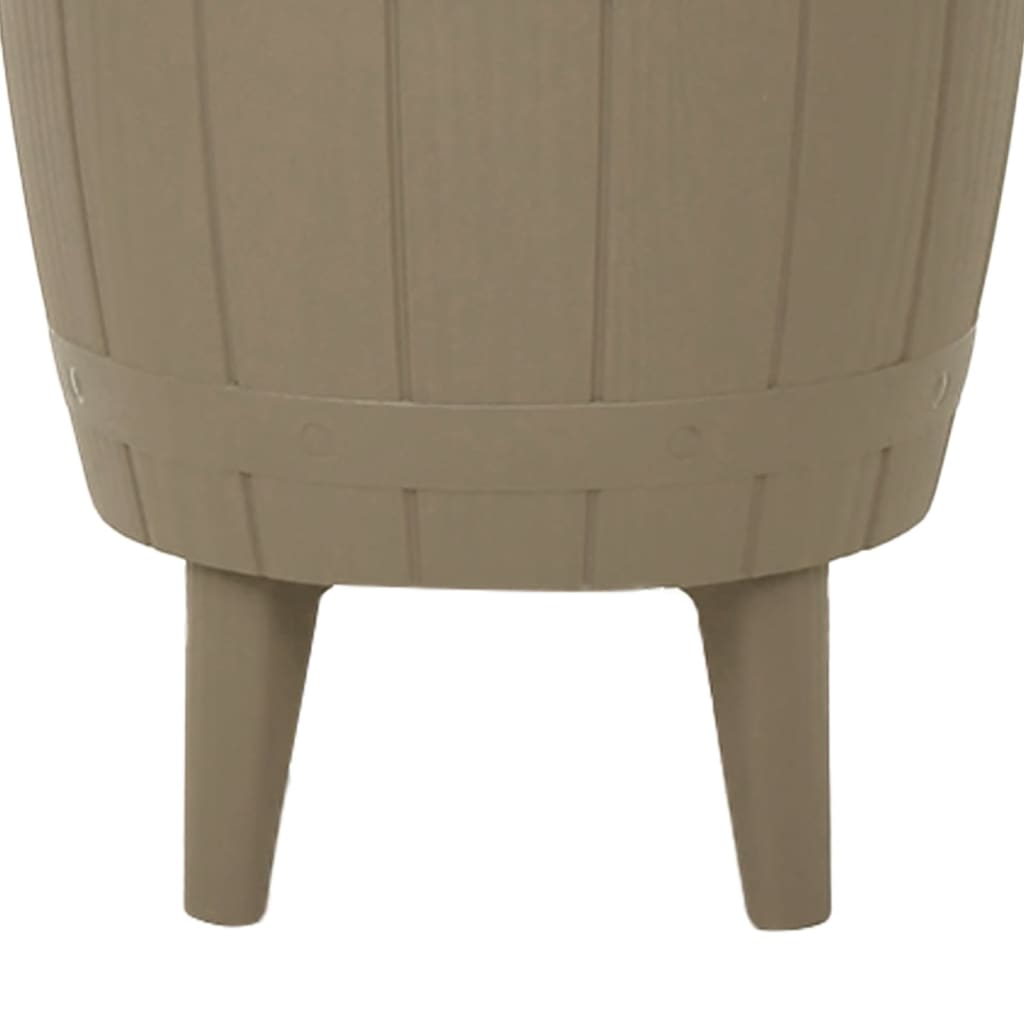 Outdoor Table 3-In-1 Ice Cooler Polypropylene Black Light Brown Waterproof Black
