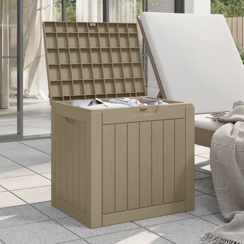 Outdoor Storage Boxes 118L Garden Box Black Waterproof Lockable Cushion Chest PP