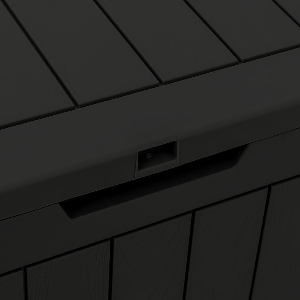 Outdoor Storage Boxes 118L Garden Box Black Waterproof Lockable Cushion Chest PP