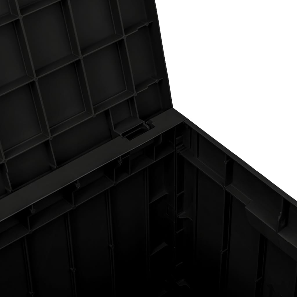 Outdoor Storage Boxes 118L Garden Box Black Waterproof Lockable Cushion Chest PP