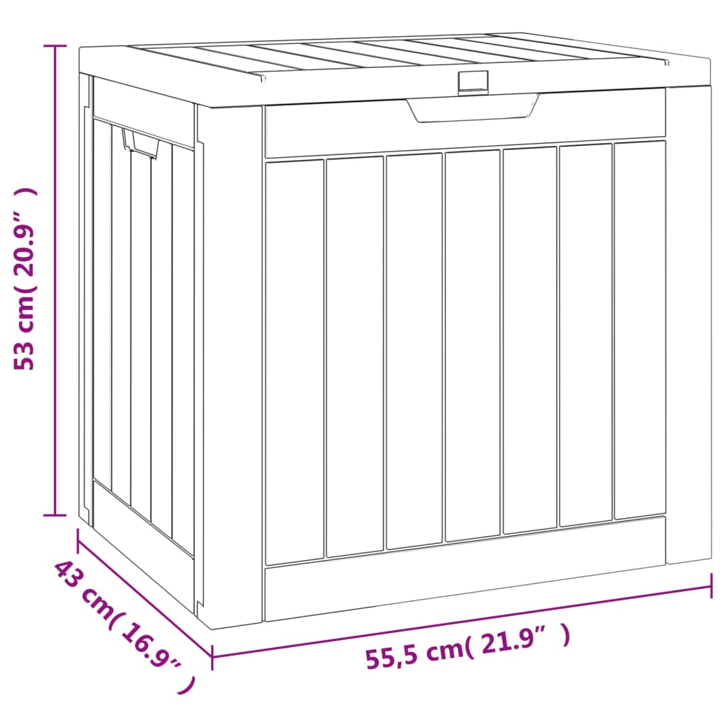 Outdoor Storage Boxes 118L Garden Box Black Waterproof Lockable Cushion Chest PP