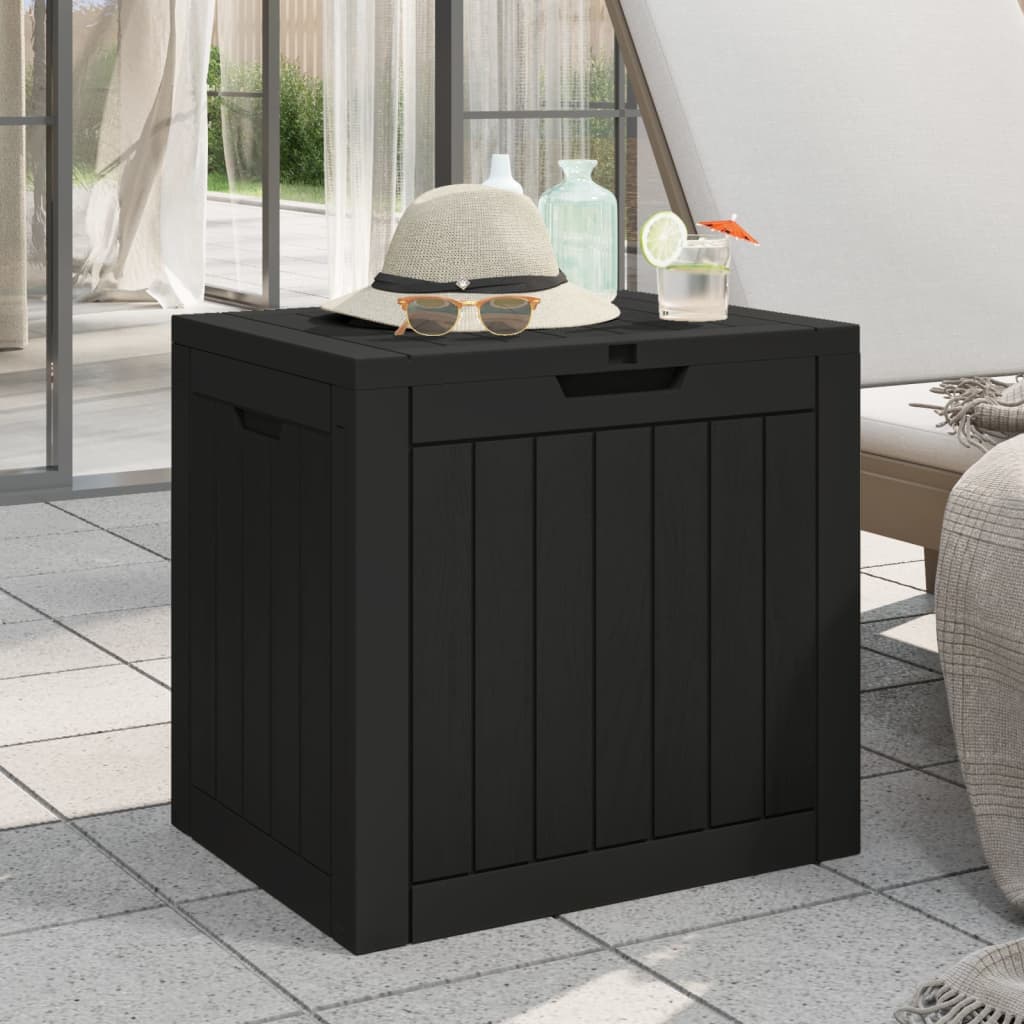 Outdoor Storage Boxes 118L Garden Box Black Waterproof Lockable Cushion Chest PP