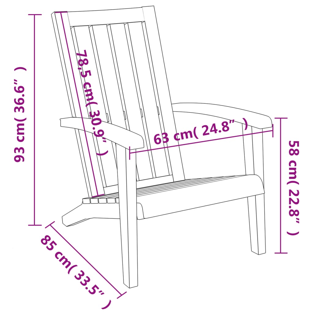 Garden Adirondack Chair Polypropylene