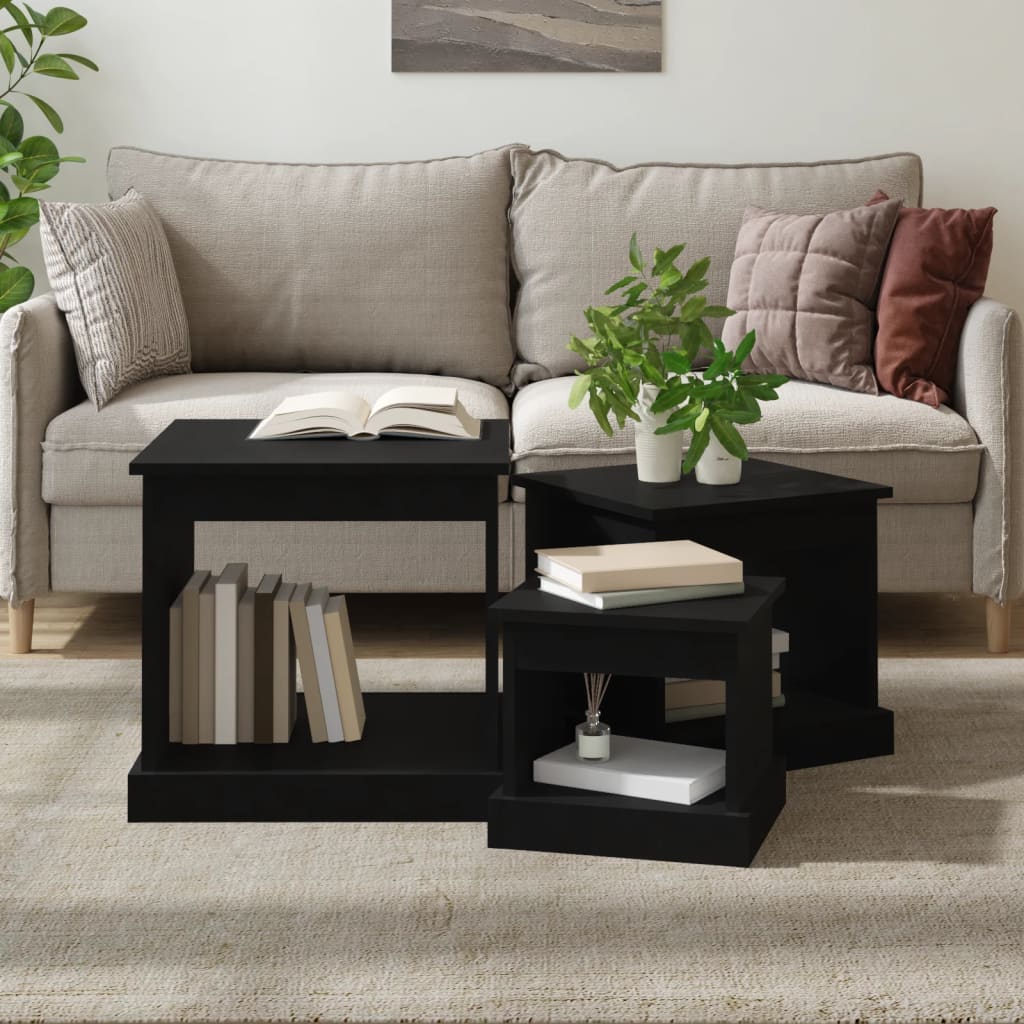 Coffee Tables 3 Pcs Engineered Wood