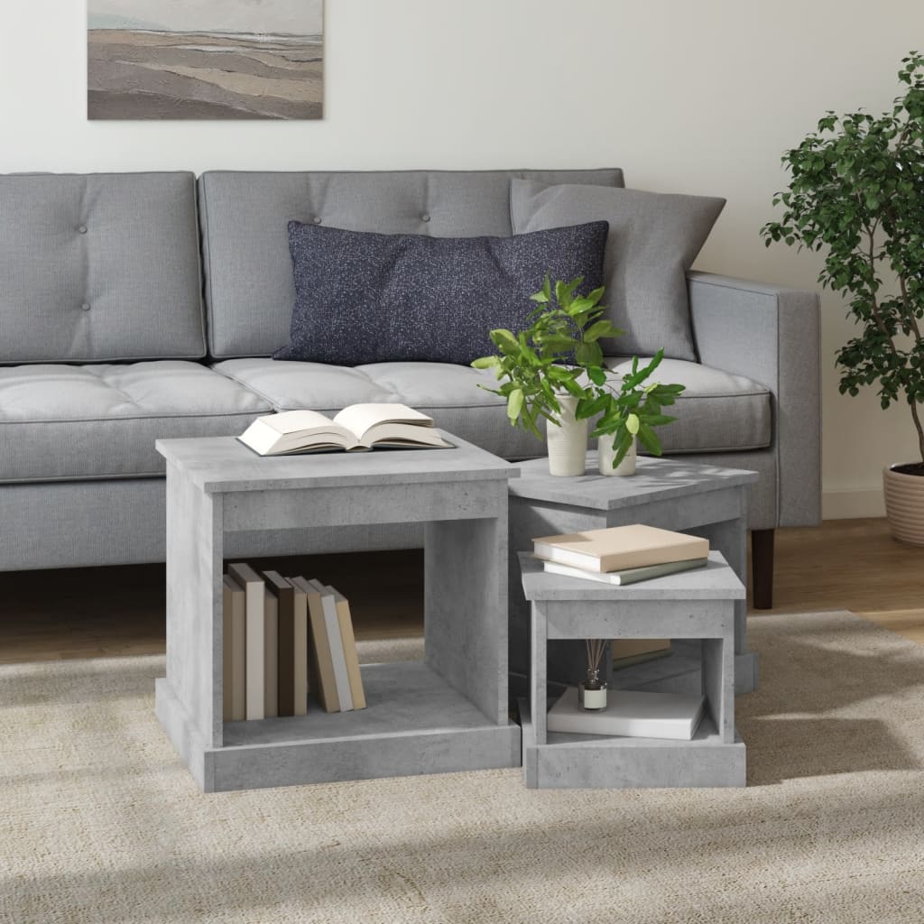 Coffee Tables 3 Pcs Engineered Wood