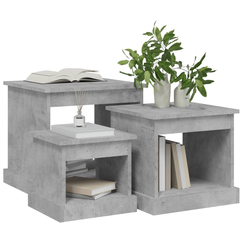 Coffee Tables 3 Pcs Engineered Wood