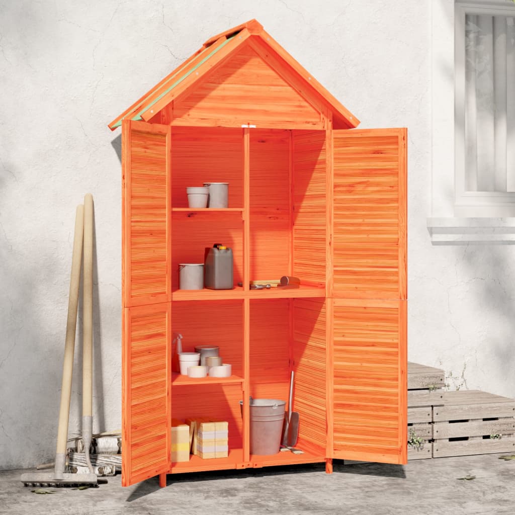 Garden Tool Shed 89X52.5X175 Cm Solid Wood Pine