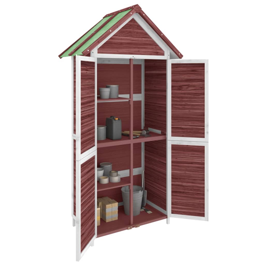 Garden Tool Shed 89X52.5X175 Cm Solid Wood Pine