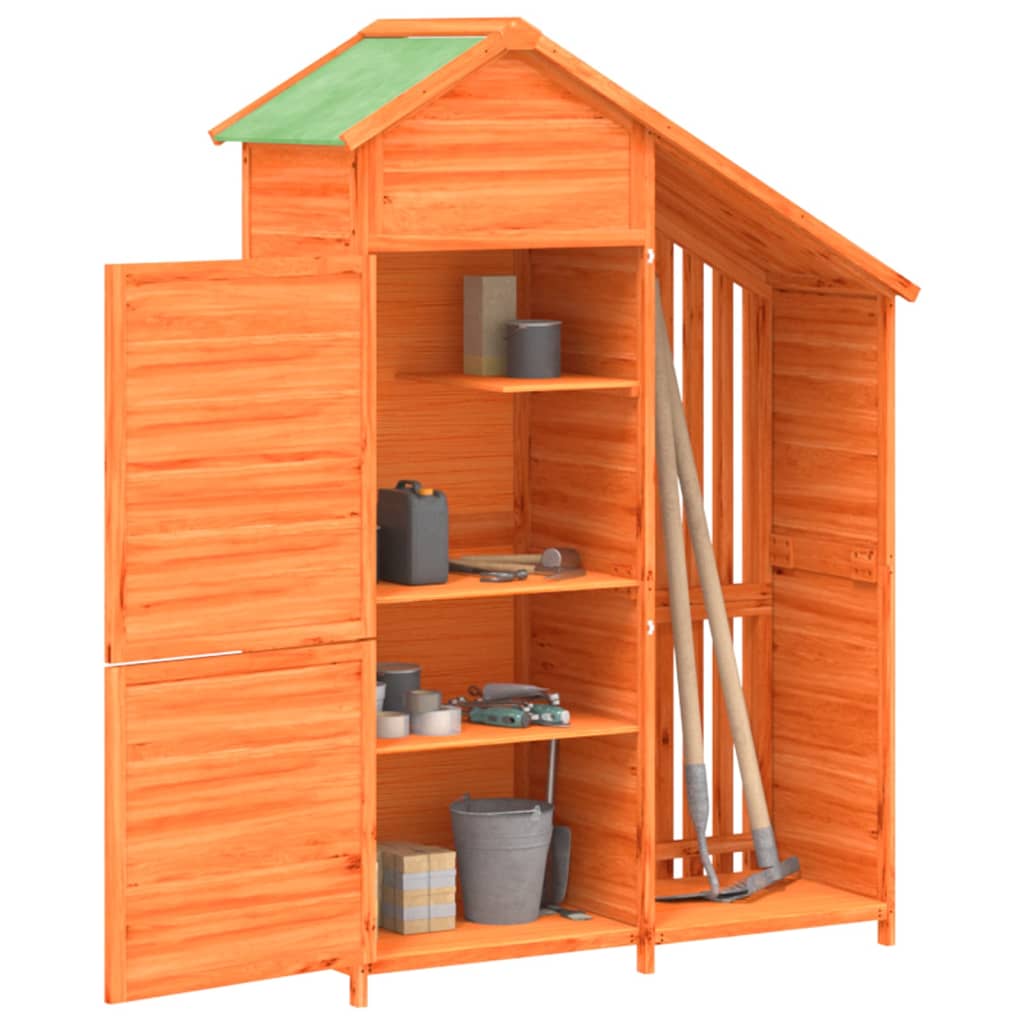 Garden Tool Shed 120X53.5X170 Cm Solid Wood Pine
