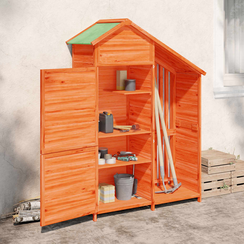 Garden Tool Shed 120X53.5X170 Cm Solid Wood Pine