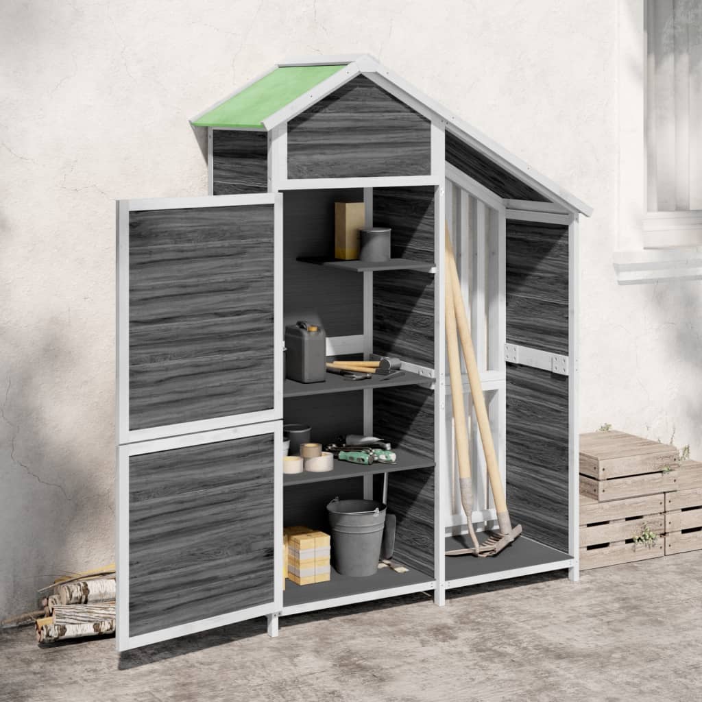 Garden Tool Shed 120X53.5X170 Cm Solid Wood Pine