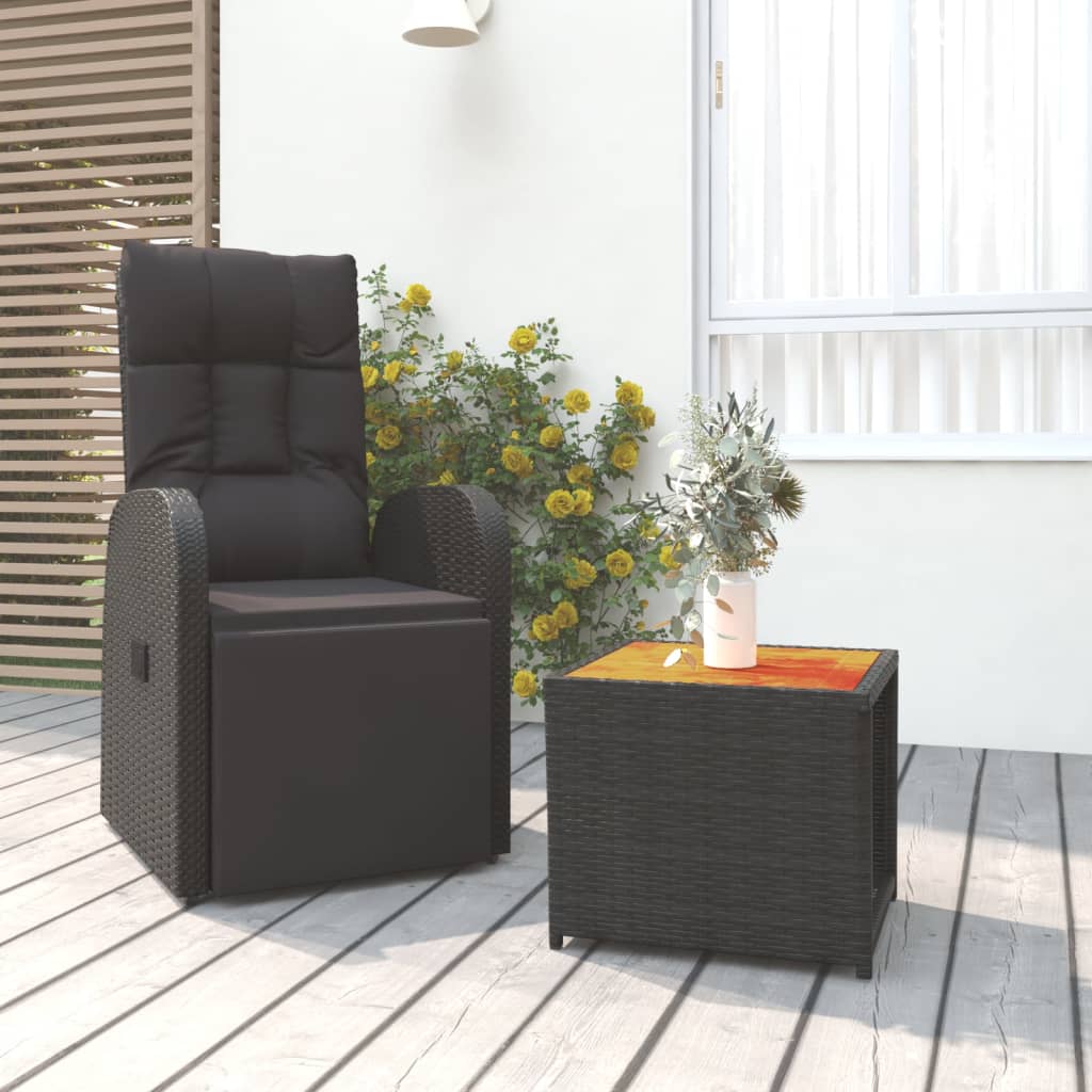 3 Piece Garden Lounge Set Poly Rattan&