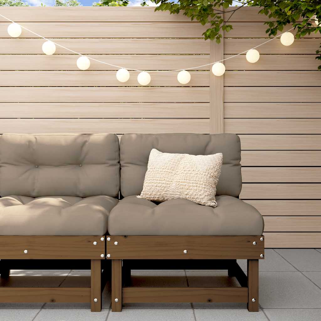 Corner Sofas With Cushions 2 Pcs Grey Solid Wood Pine