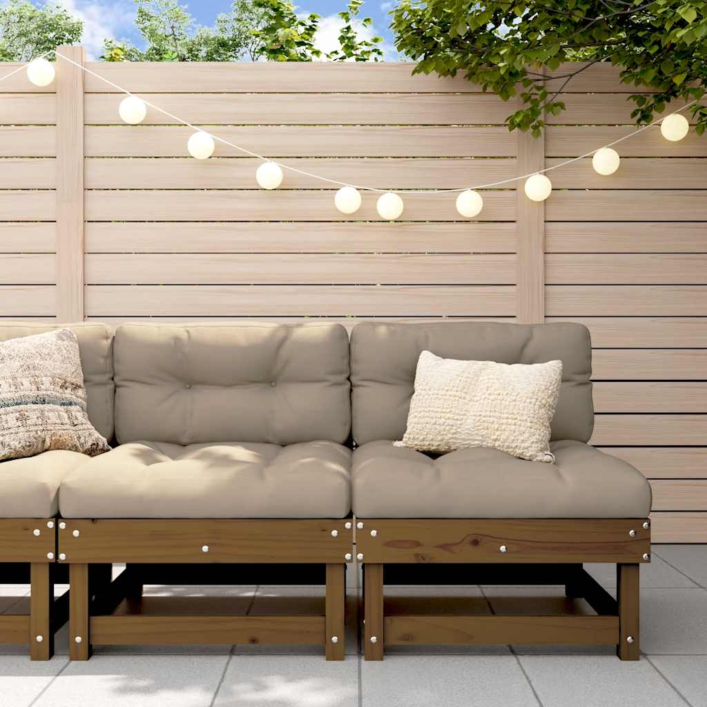 Corner Sofas With Cushions 2 Pcs Grey Solid Wood Pine