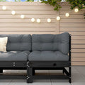 Garden Footstools With Cushions 2Pcs Honey Brown Solid Wood Pine