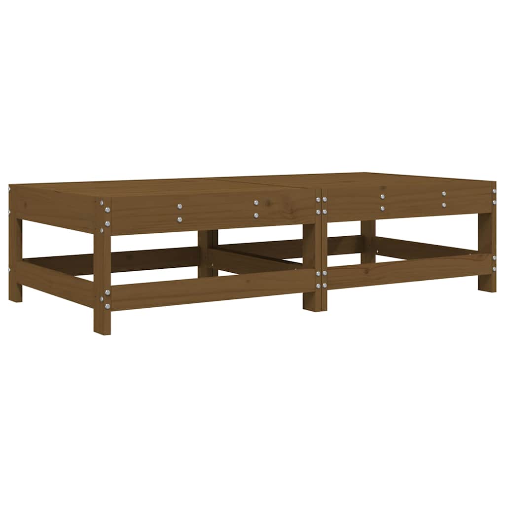 Garden Footstools With Cushions 2Pcs Honey Brown Solid Wood Pine