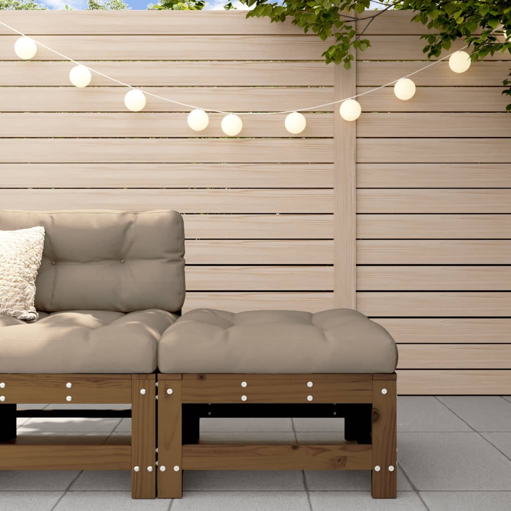 Corner Sofas With Cushions 2 Pcs Grey Solid Wood Pine
