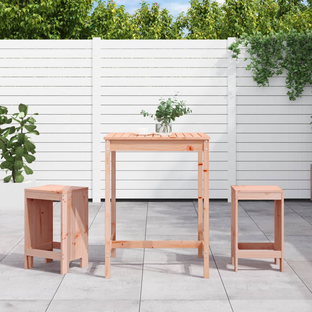 3 Piece Garden Bar Set Honey Brown Solid Wood Pine