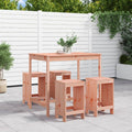 5 Piece Garden Bar Set Honey Brown Solid Wood Pine