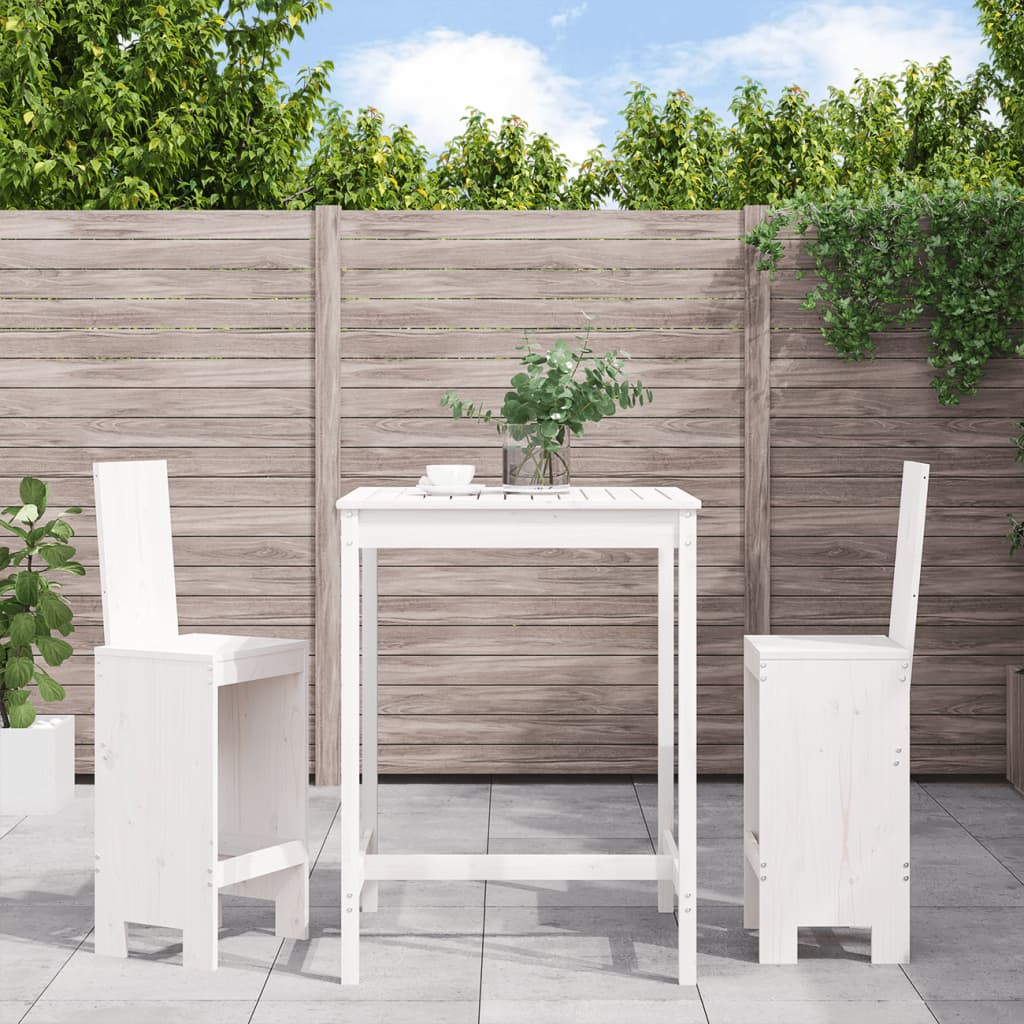 3 Piece Garden Bar Set Honey Brown Solid Wood Pine