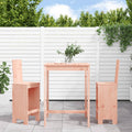 3 Piece Garden Bar Set Honey Brown Solid Wood Pine