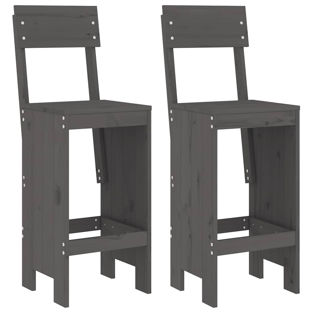 Outdoor Furniture Set 3 Piece Garden Bar White Solid Wood Pine Natural Douglas 8