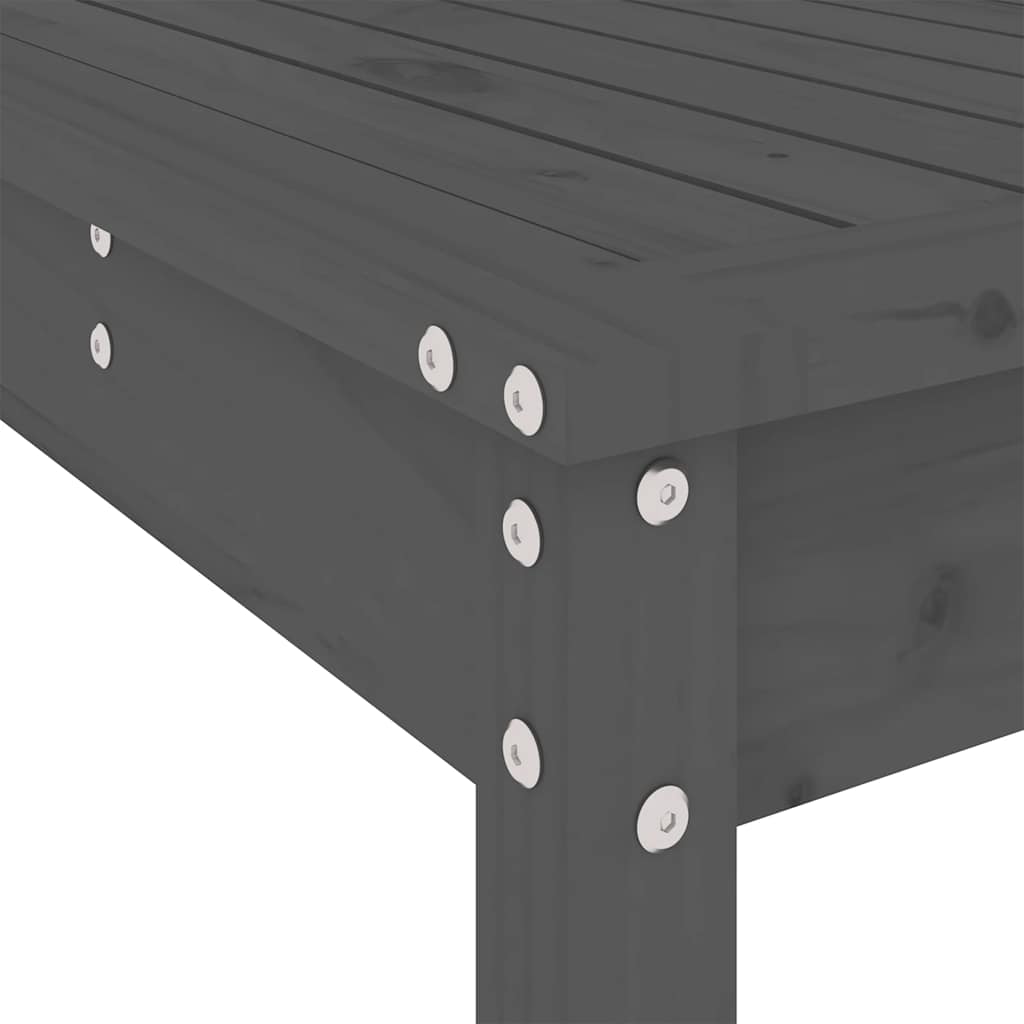 Outdoor Furniture Set 3 Piece Garden Bar White Solid Wood Pine Natural Douglas 8