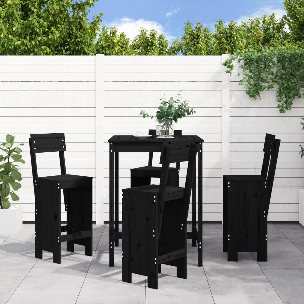 5 Piece Garden Bar Set Solid Wood Douglas