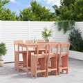 7 Piece Garden Bar Set Grey Solid Wood Pine