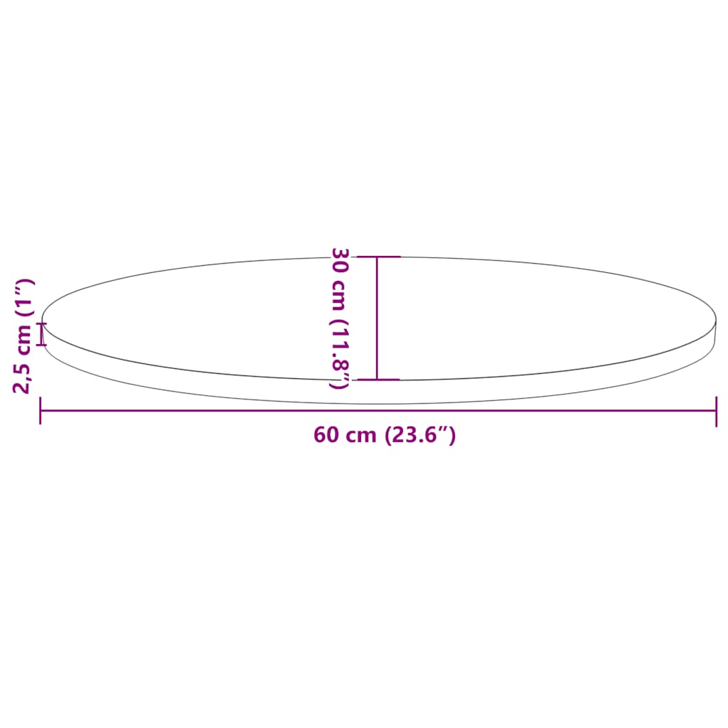 Table Tops Top Solid Wood Pine Oval natural white Solid pine wood (untreated) 10