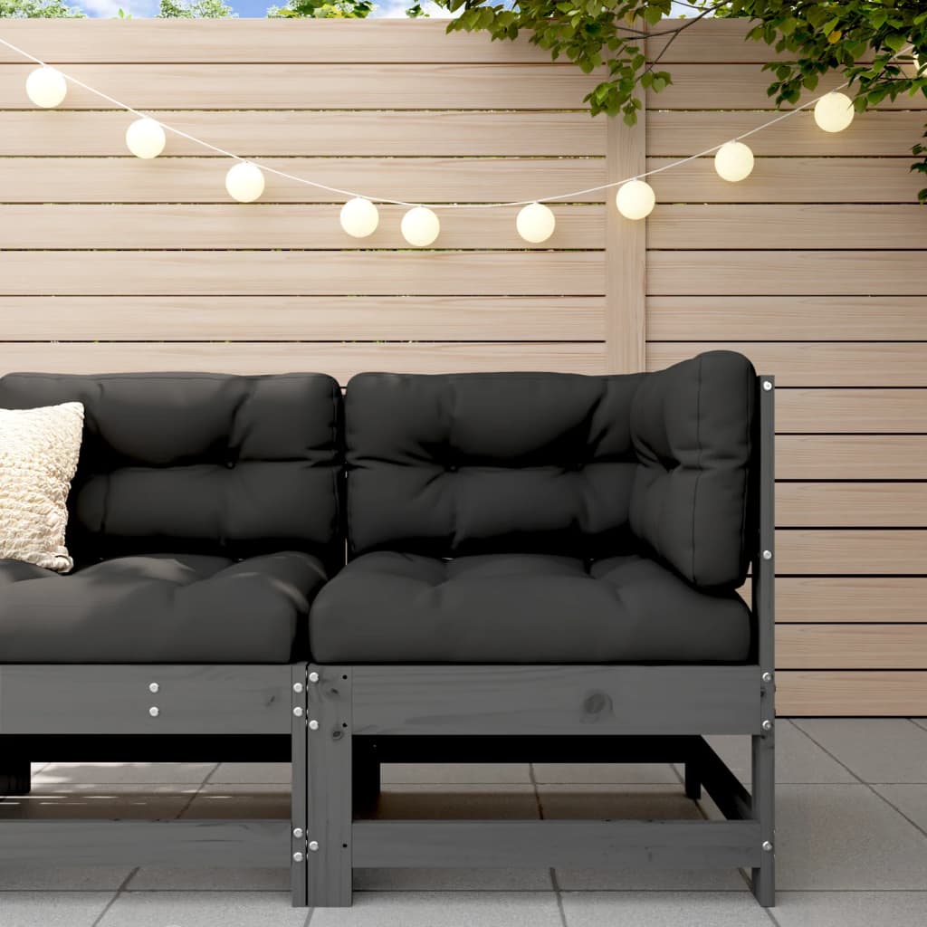 Garden Black Solid Wood Pine