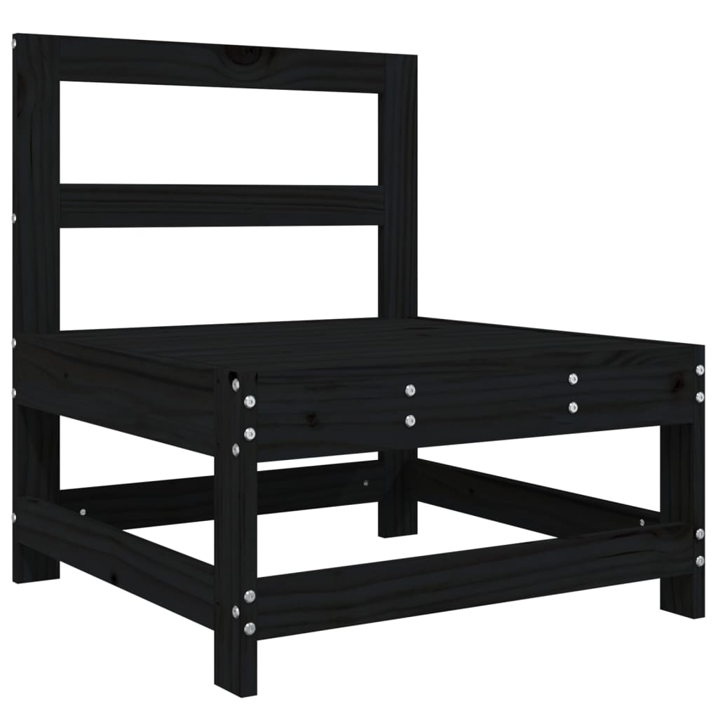 Garden Black Solid Wood Pine