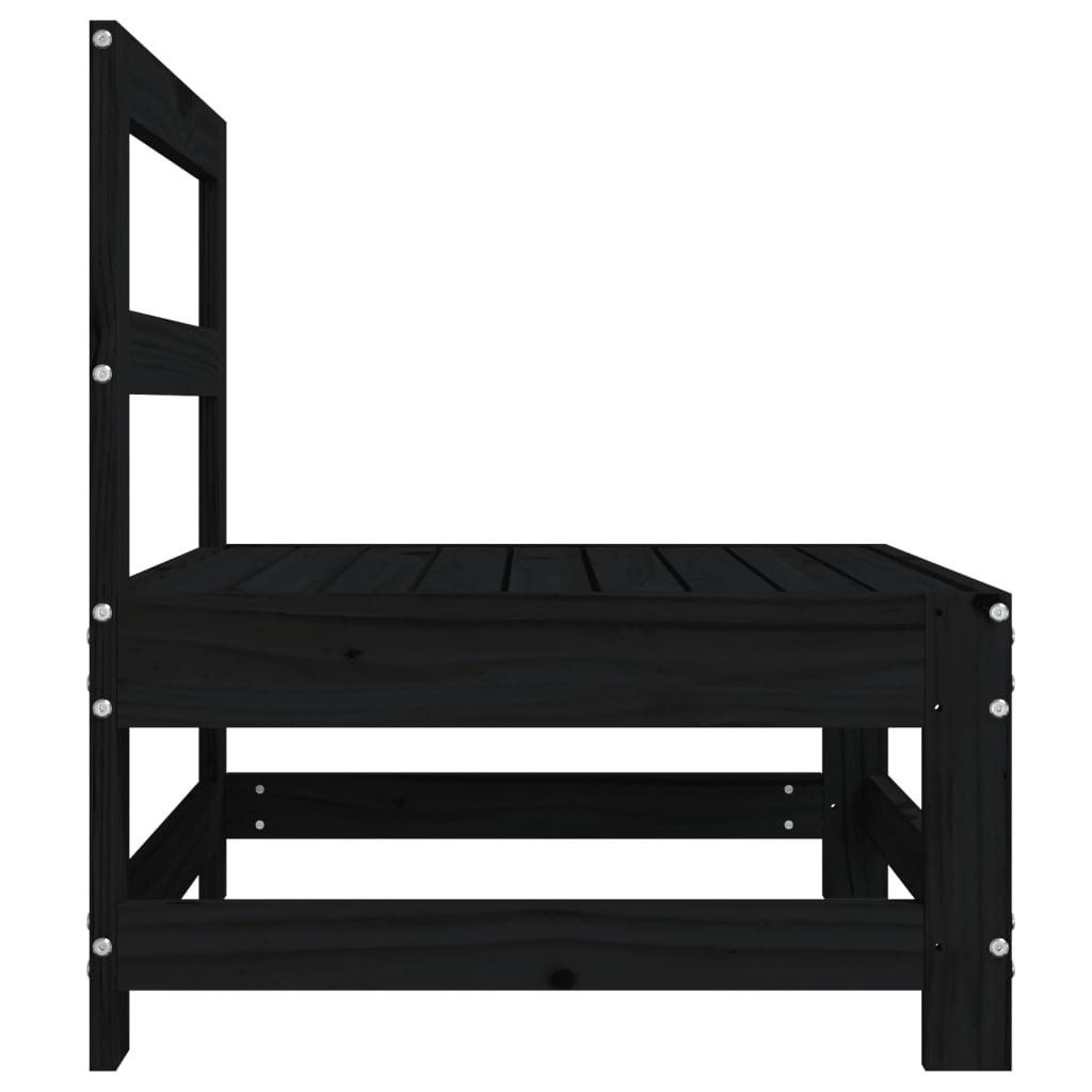 Garden Black Solid Wood Pine