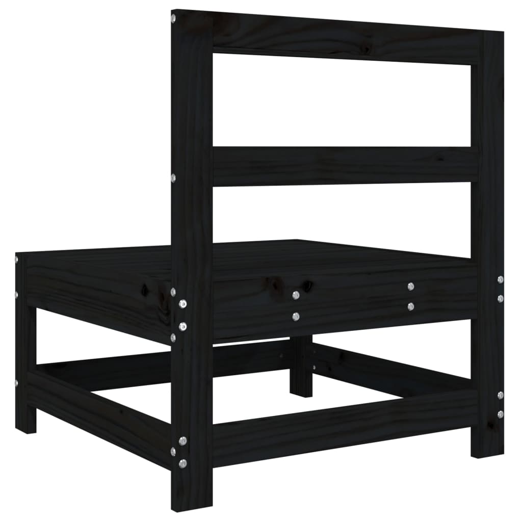 Garden Black Solid Wood Pine