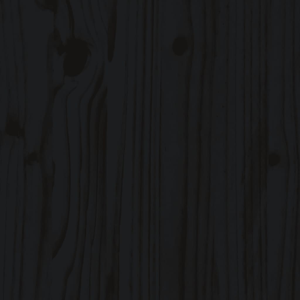 Garden Black Solid Wood Pine