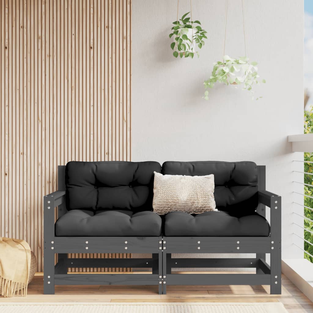 Garden Black Solid Wood Pine