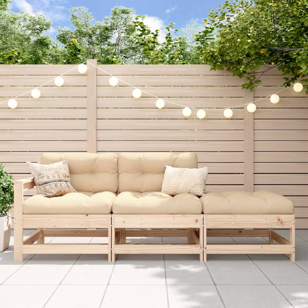 Garden Black Solid Wood Pine
