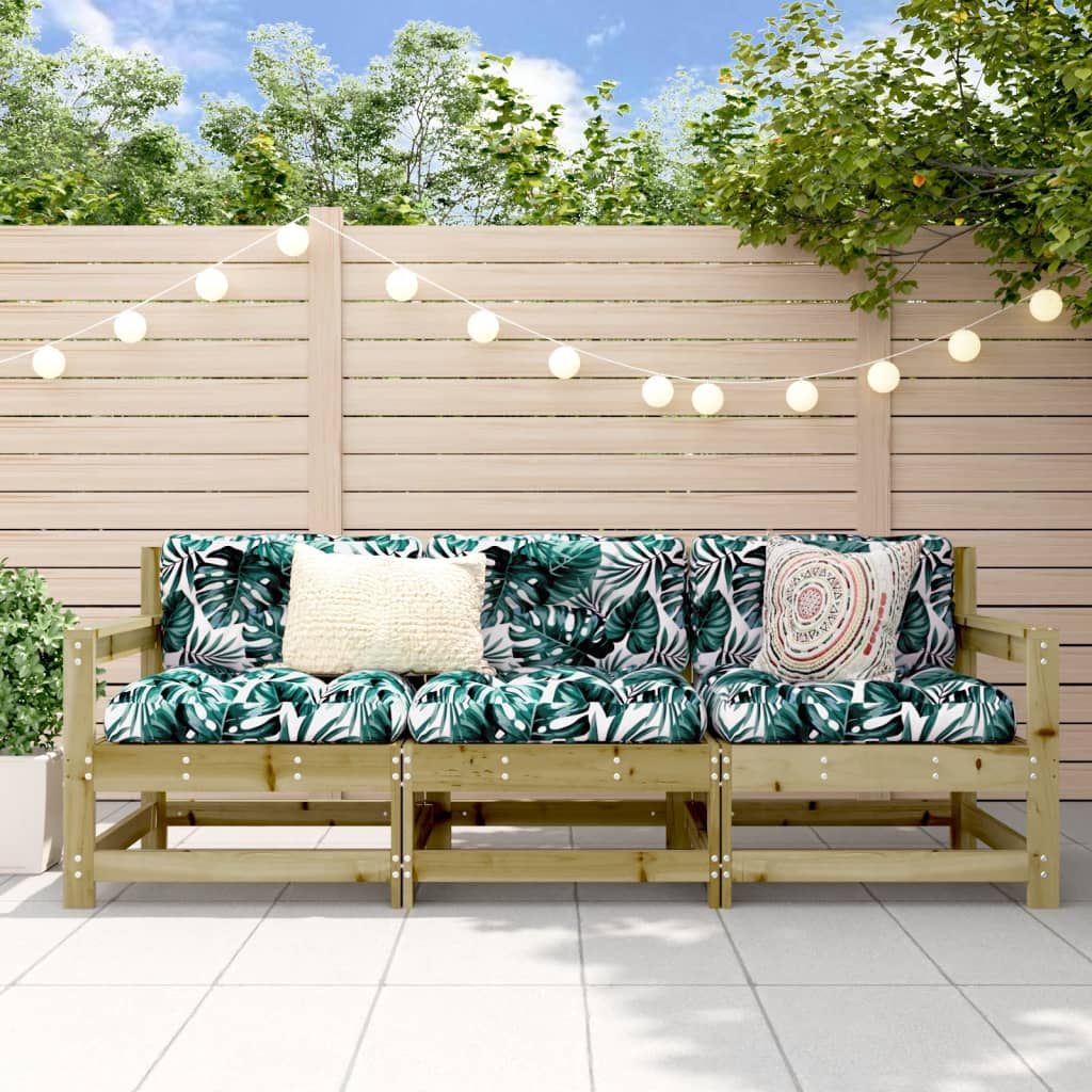 Garden Black Solid Wood Pine