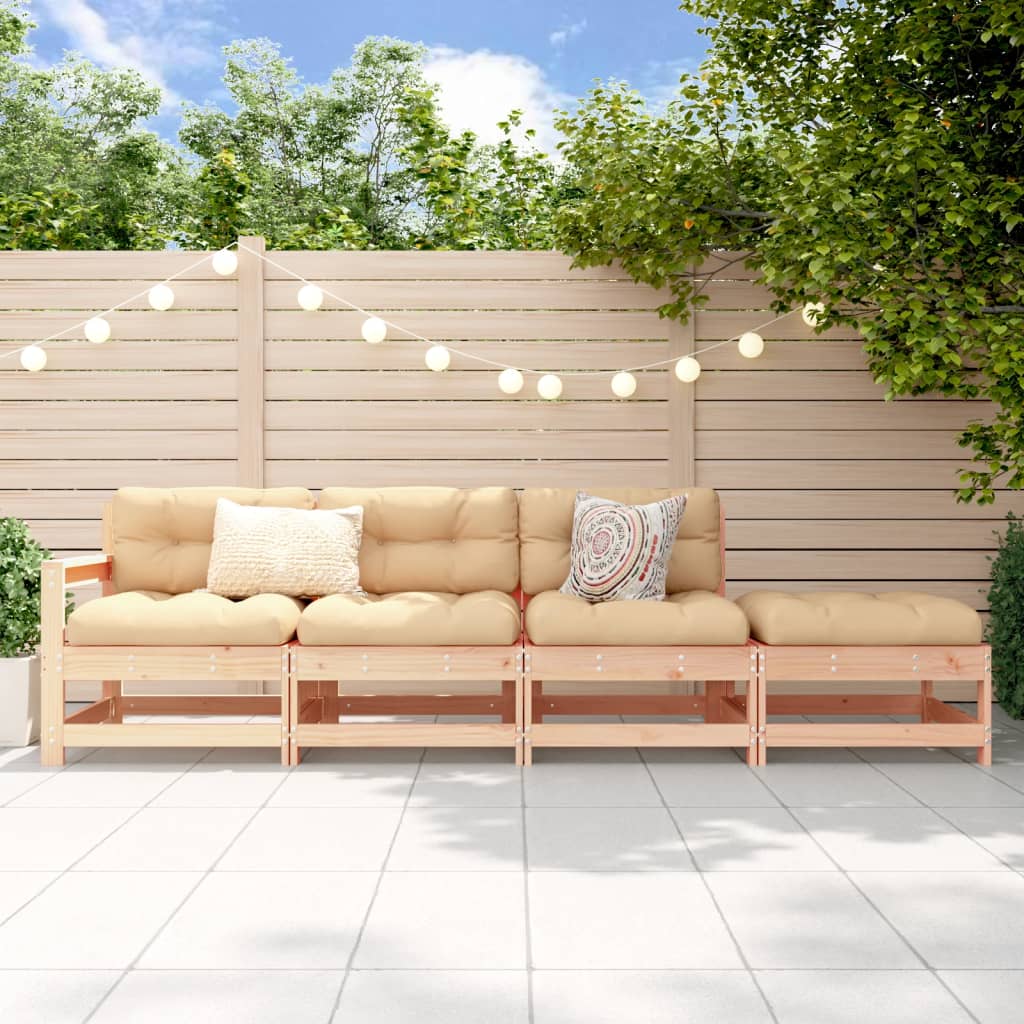 Garden Black Solid Wood Pine