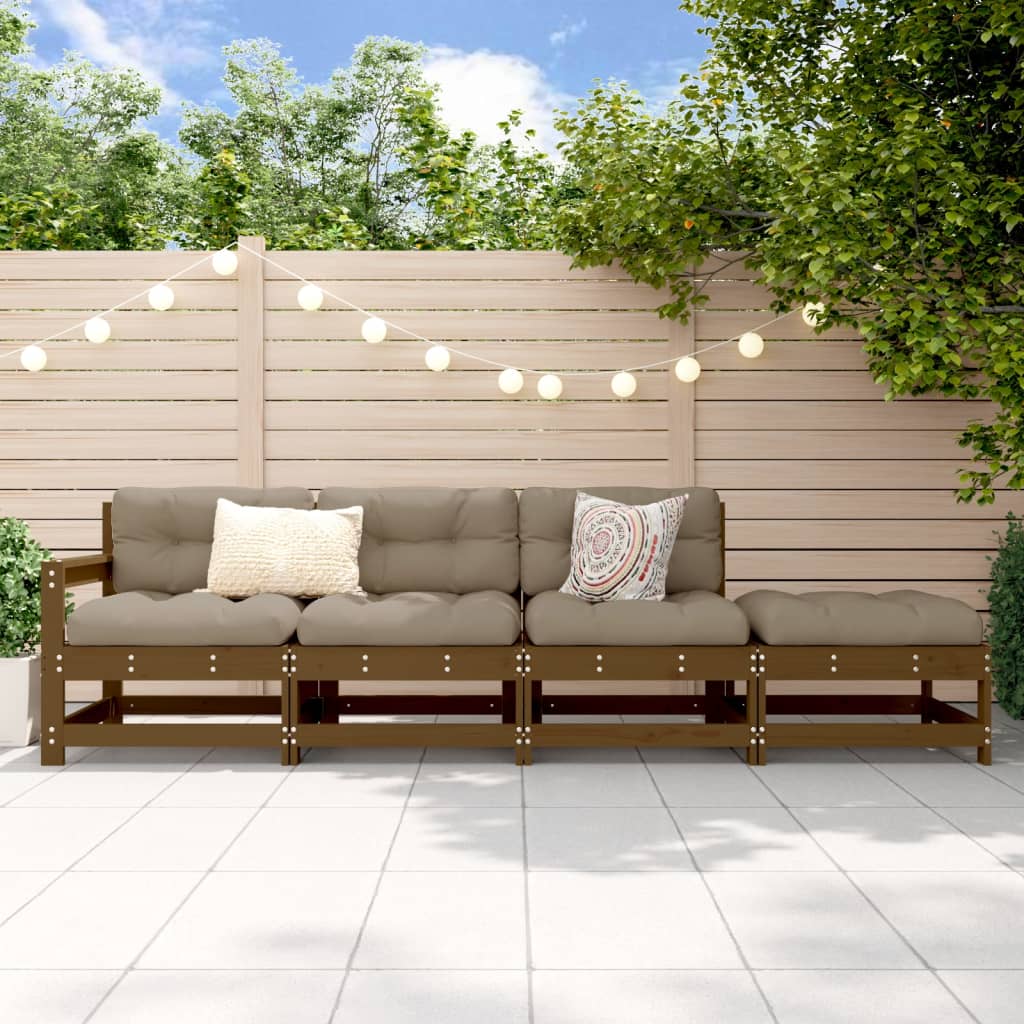 Garden Black Solid Wood Pine