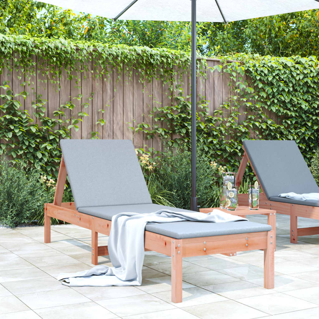 Sun Loungers 2 Pcs Black 199.5X60X74 Cm Solid Wood Pine