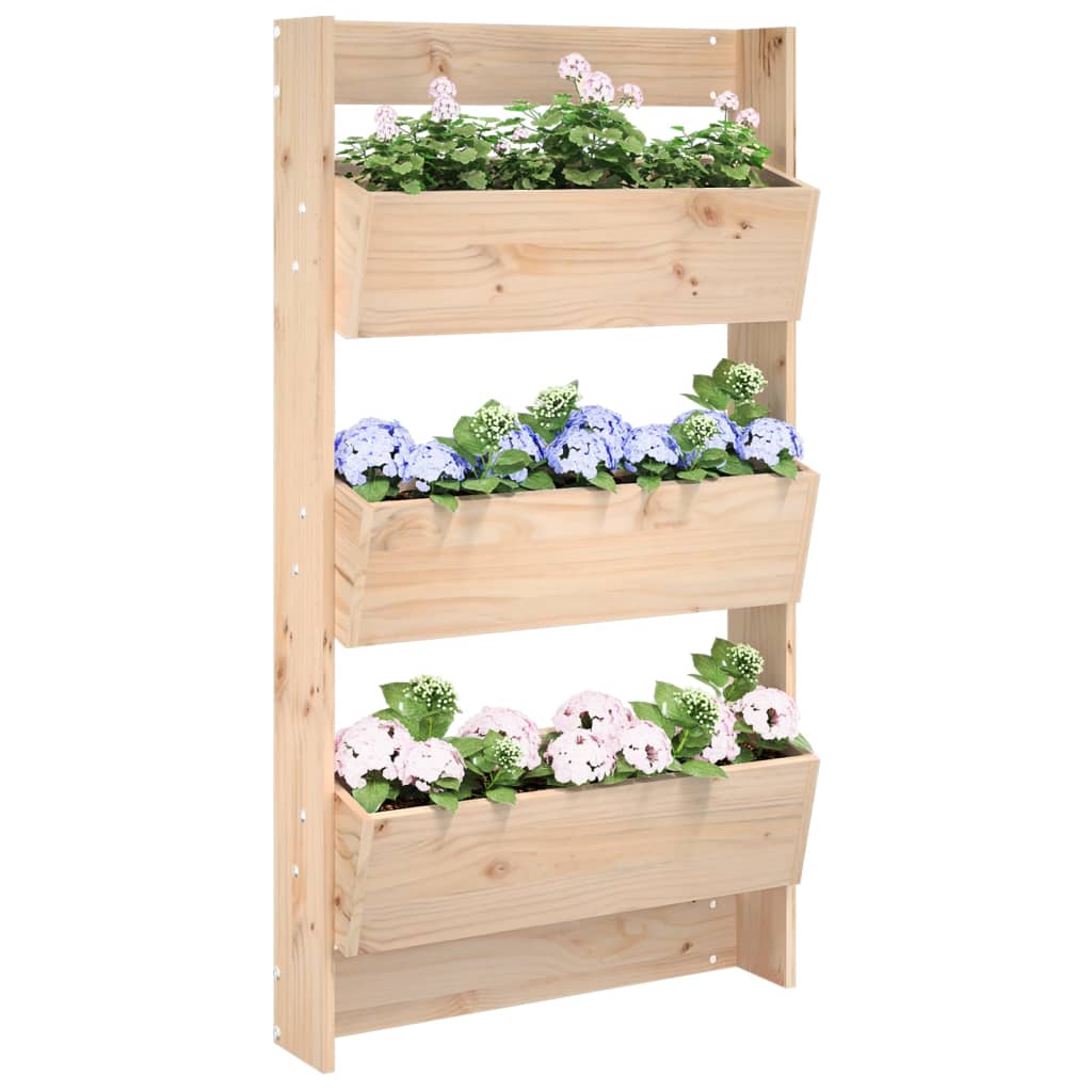 Wall Planter 3-Tier 60X18.5X110 Cm Solid Wood Douglas